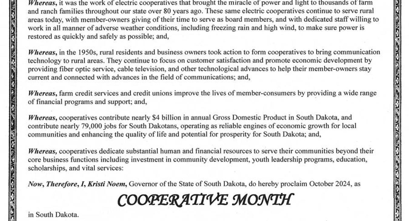 Co-op Month Proclamation